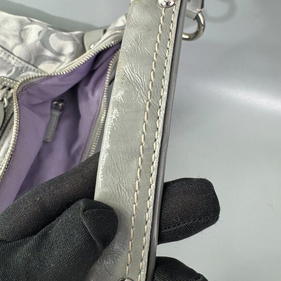 Coach F15054 Optic Signature Penelope Signature Canvas Hobo Shoulder Bag - Picture 12 of 15